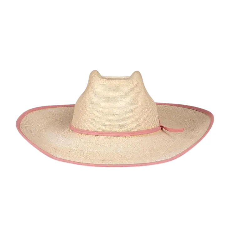 Ringers Western Sterling Straw Hat - Natural/Pink