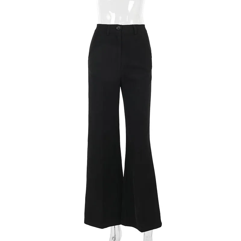 Simple Solid Color Trousers Fashion Casual Temperament Wild