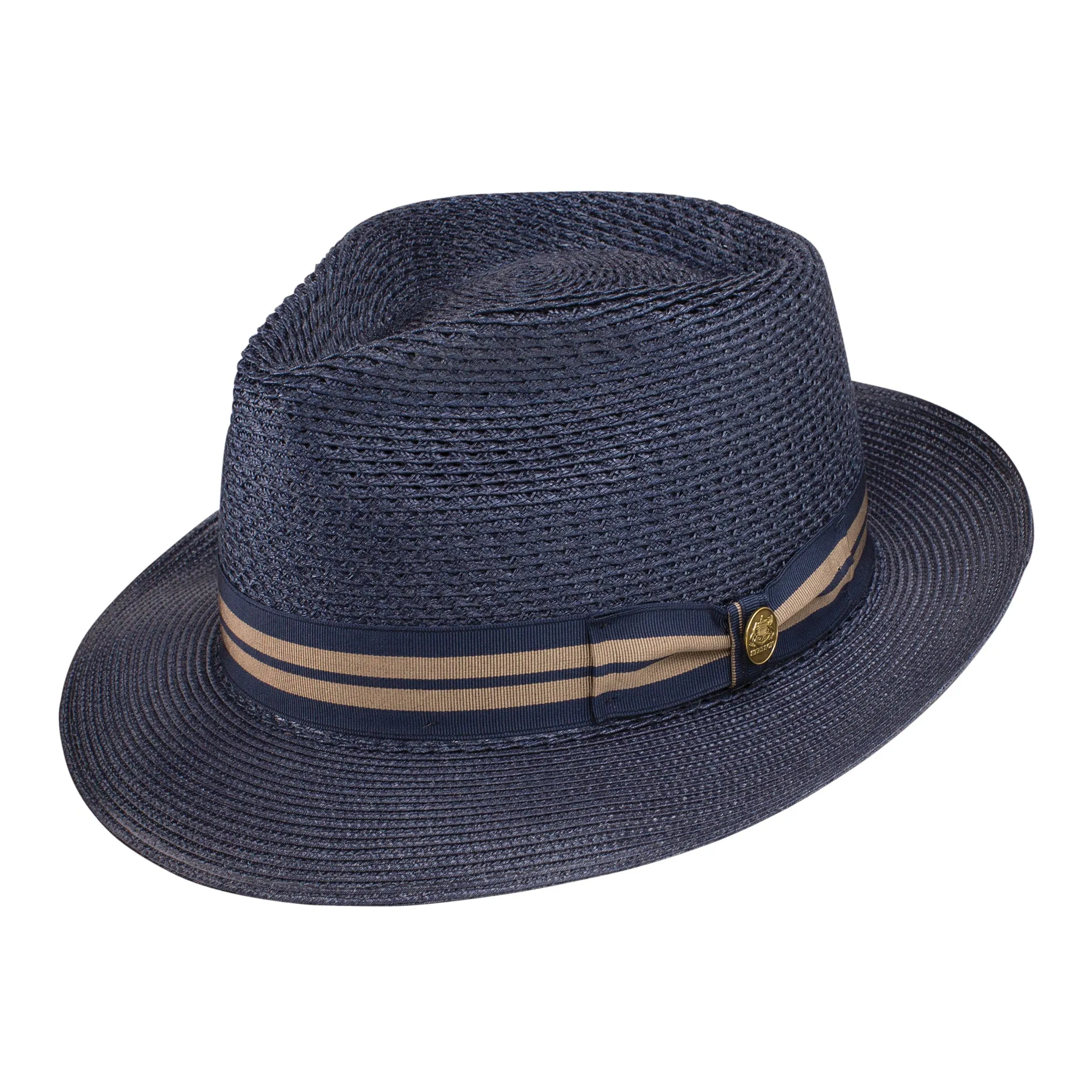 Stetson Nantucket Straw Hat Navy