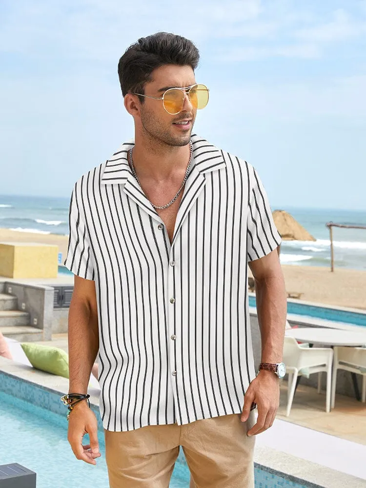 Striped Button Down Beach Shirts (US Only)