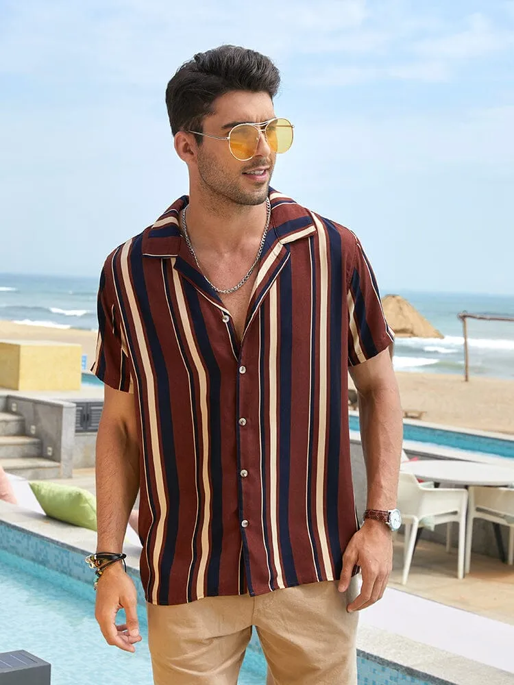 Striped Button Down Beach Shirts (US Only)