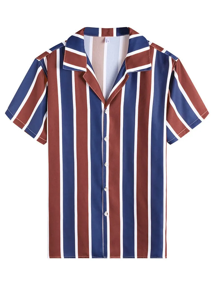 Striped Button Down Beach Shirts (US Only)