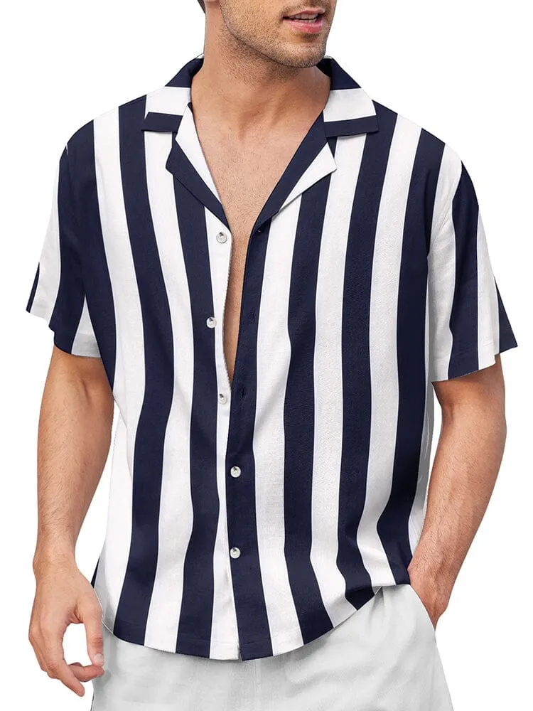 Striped Button Down Beach Shirts (US Only)