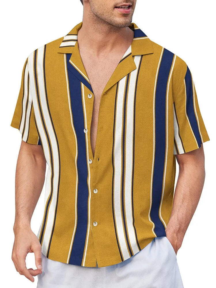 Striped Button Down Beach Shirts (US Only)