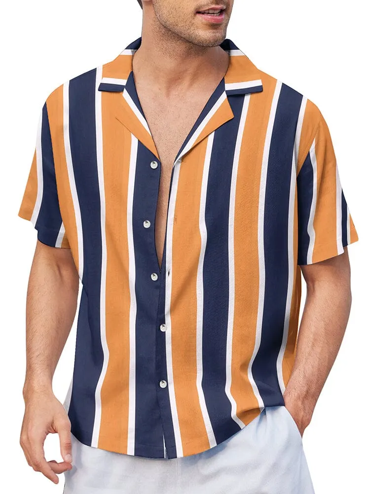 Striped Button Down Beach Shirts (US Only)