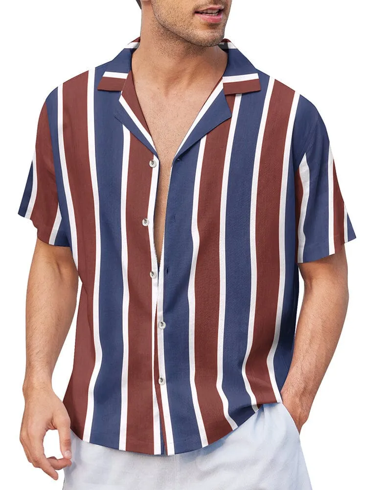 Striped Button Down Beach Shirts (US Only)