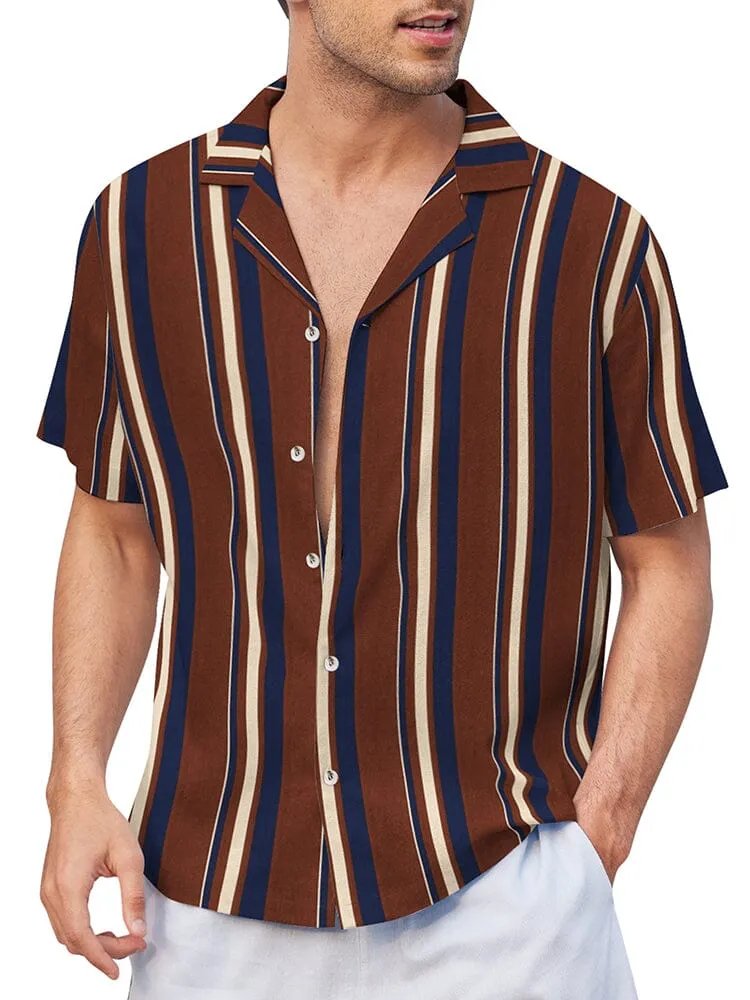 Striped Button Down Beach Shirts (US Only)