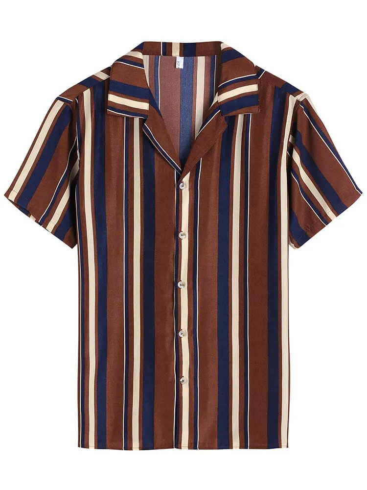 Striped Button Down Beach Shirts (US Only)