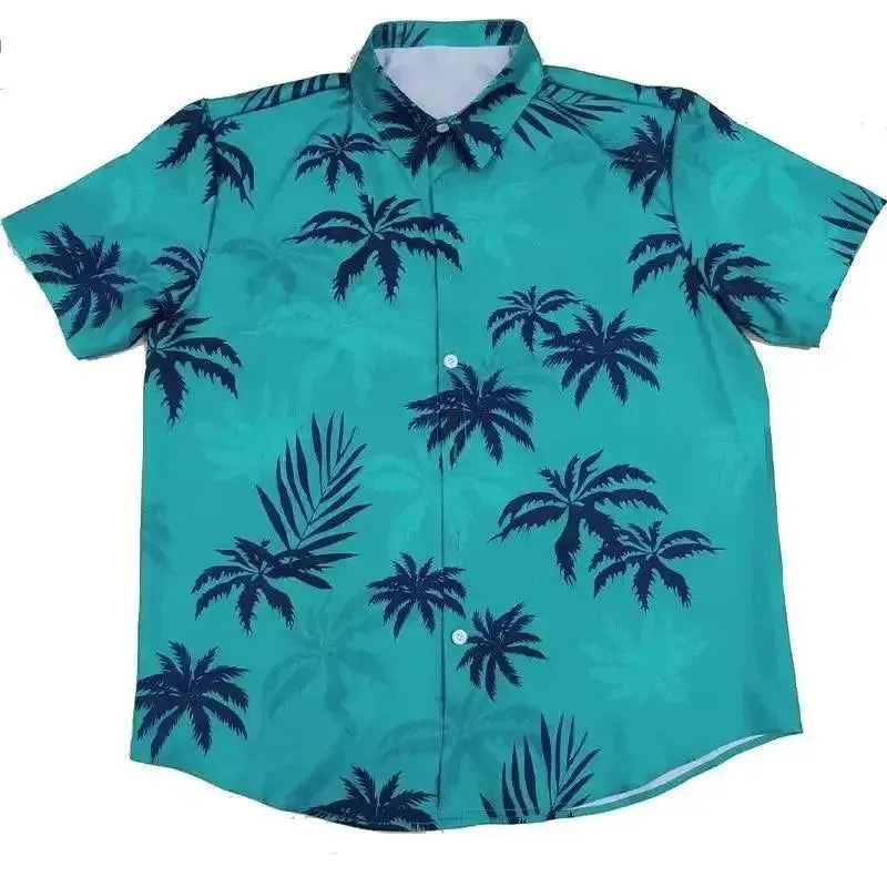 Summer Hawaii Beach Shirts Men's Oversized  - Cosplay & Party Outfits