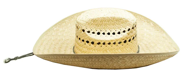 Vented Wide Brim Mexican Style Straw Hat