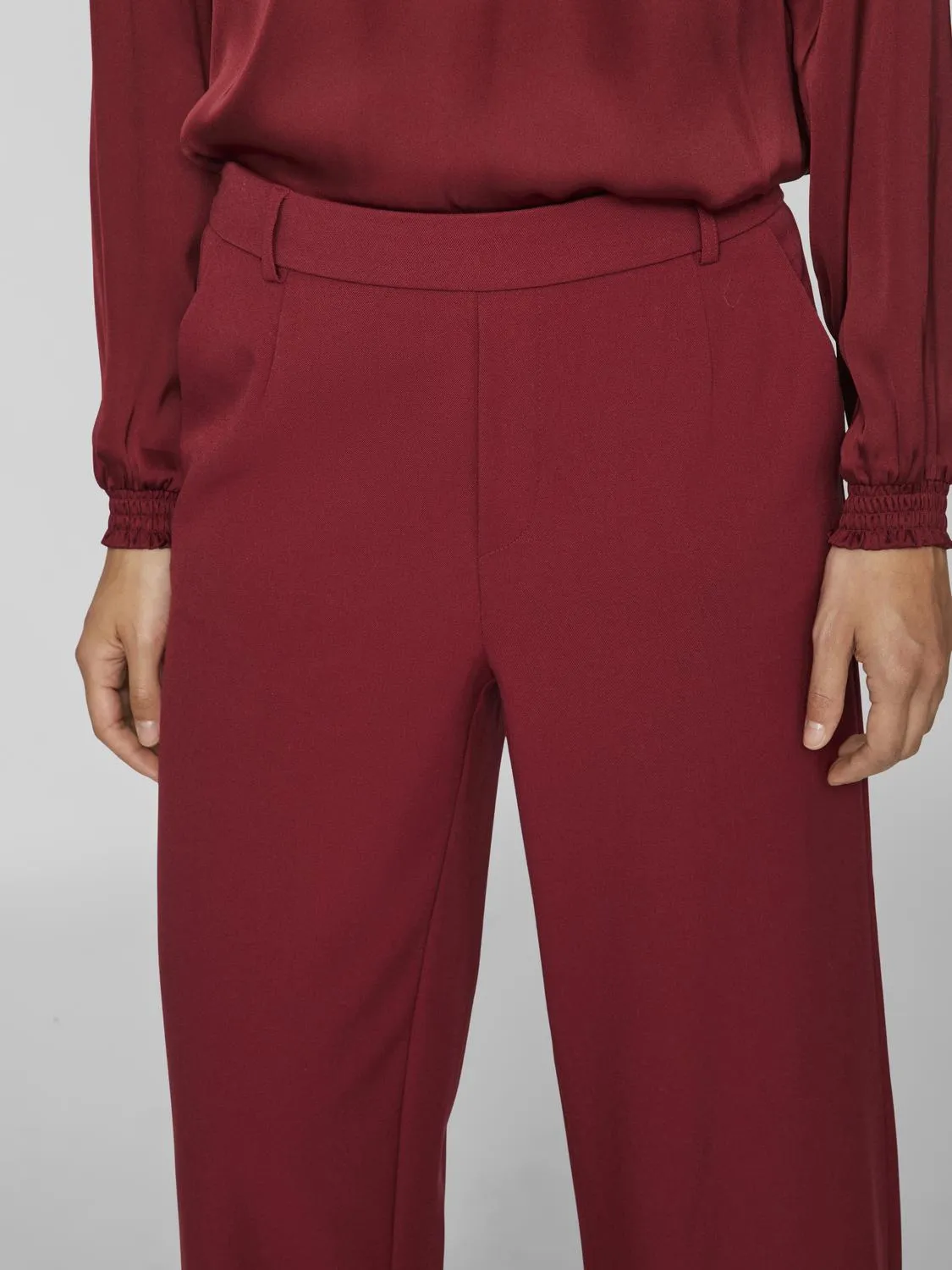 VIVARONE Wide Leg Trousers - Cabernet