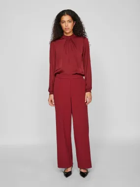 VIVARONE Wide Leg Trousers - Cabernet