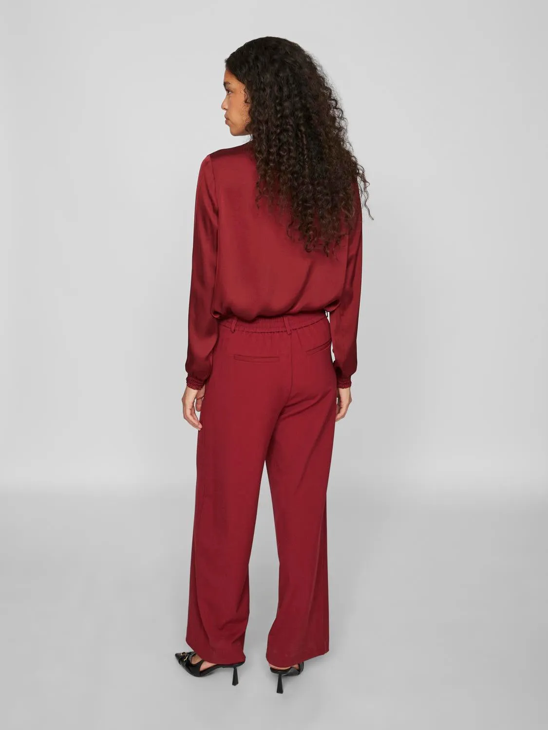 VIVARONE Wide Leg Trousers - Cabernet