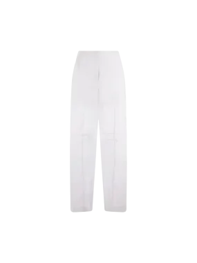 Wide-Leg Canvas Trousers