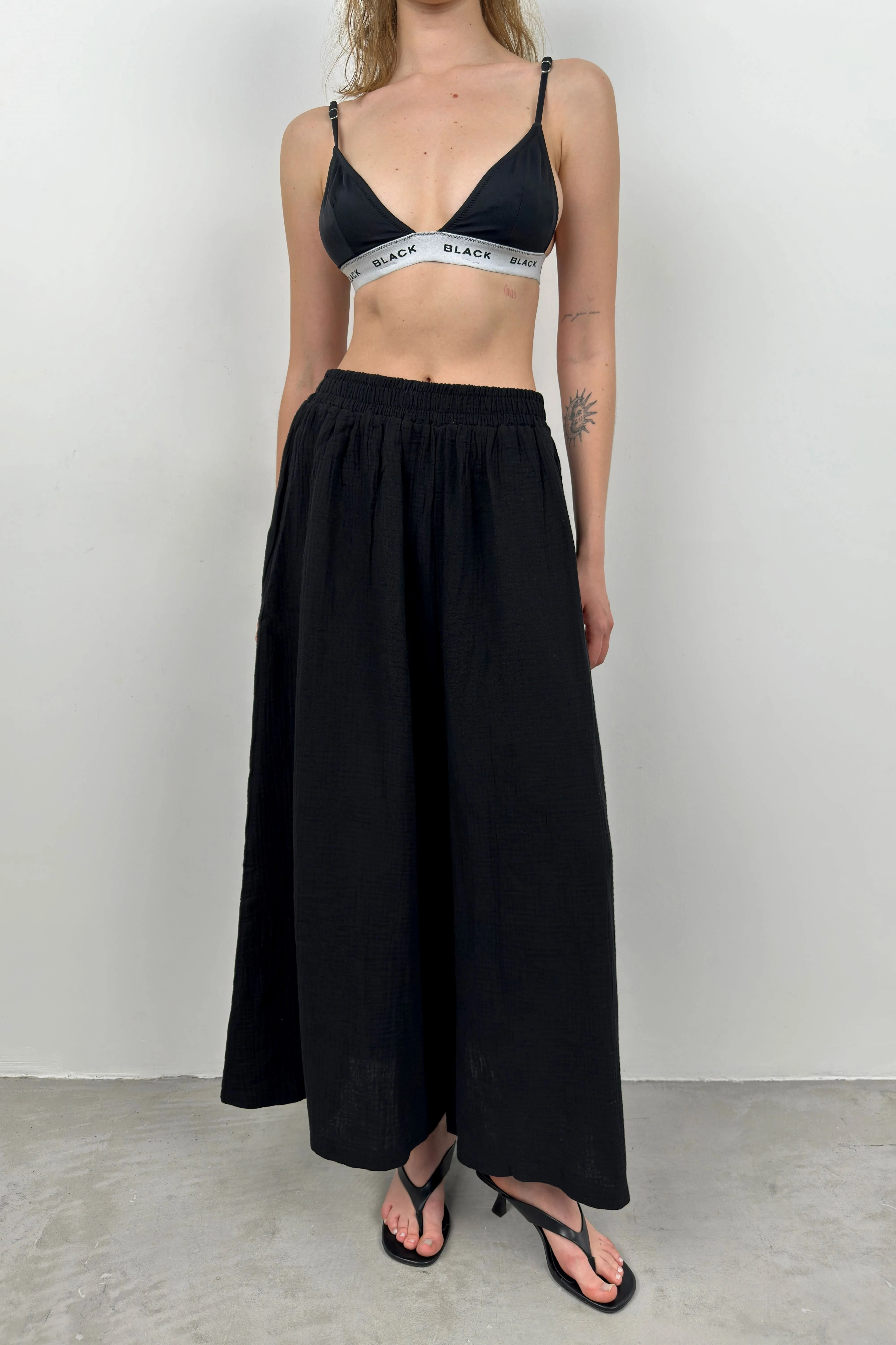 Wide Leg Linen Trousers