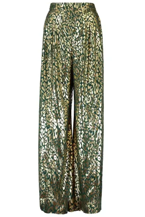 Wide Leg Paneled Trousers