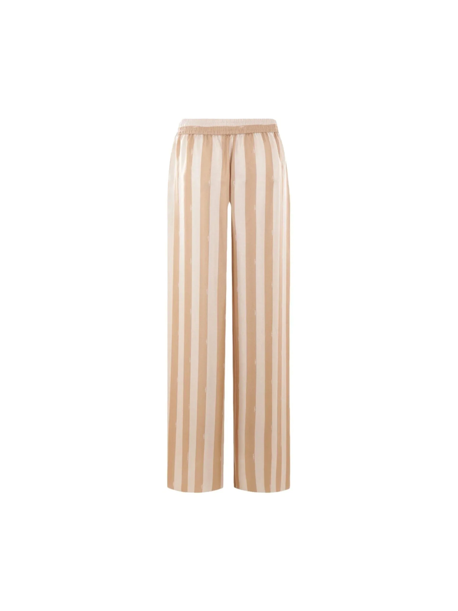 Wide-Leg Pequin Silk Trousers