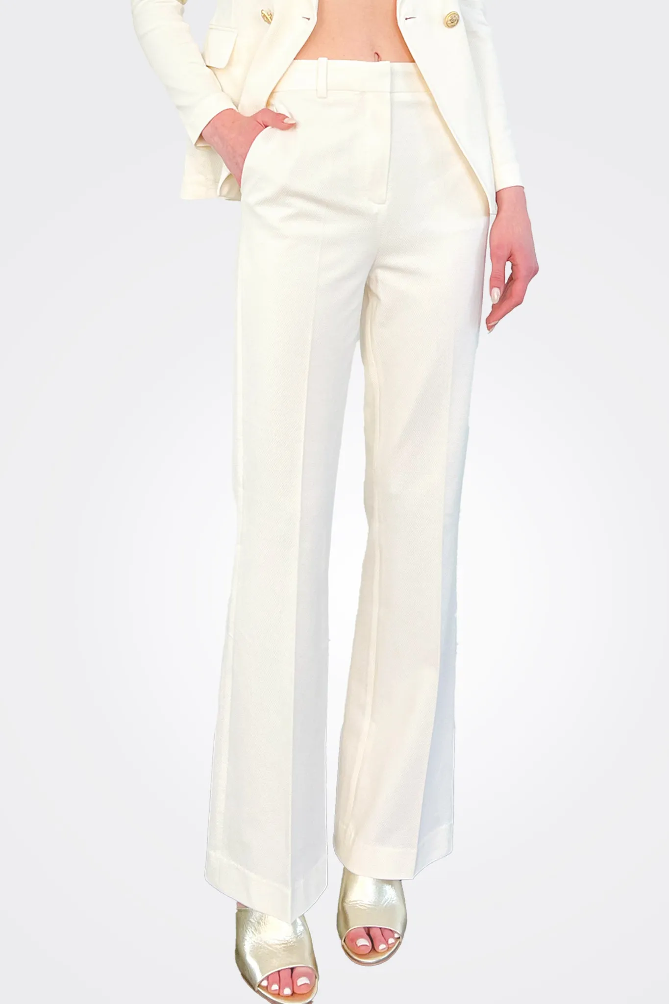 Wide Leg Trousers - Latte